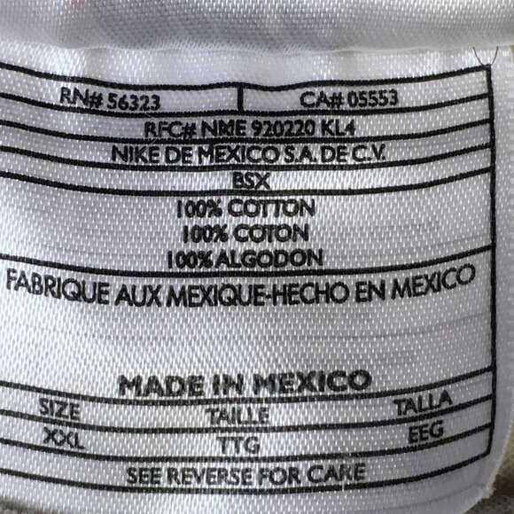 Vintage Men's 2X Nike Spellout Short Sleeve Gray Tee with Nike 94-99 label - Picture 4 of 10